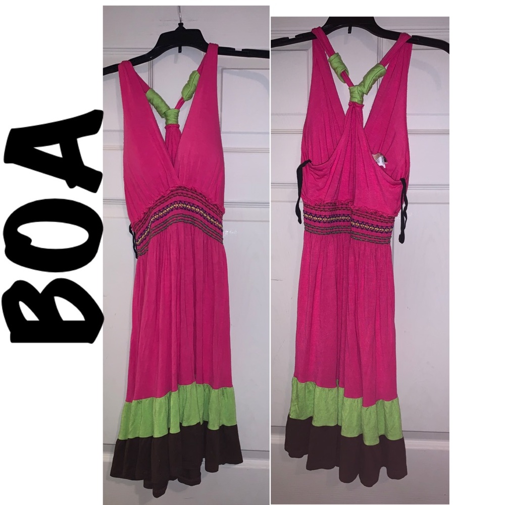 Boa women racerback dress small pink